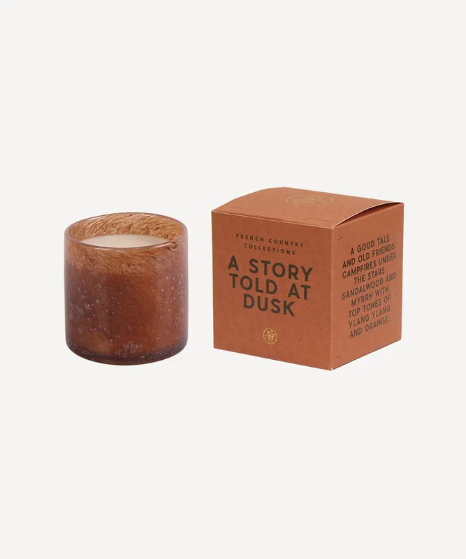 A Story Told at Dusk - Glass Candle