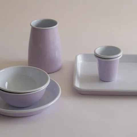 Dishy Enamel Utensil Holder - 12cm - Lilac