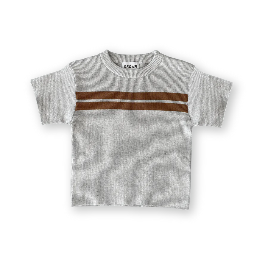 Twin Striped Ribbed Tee