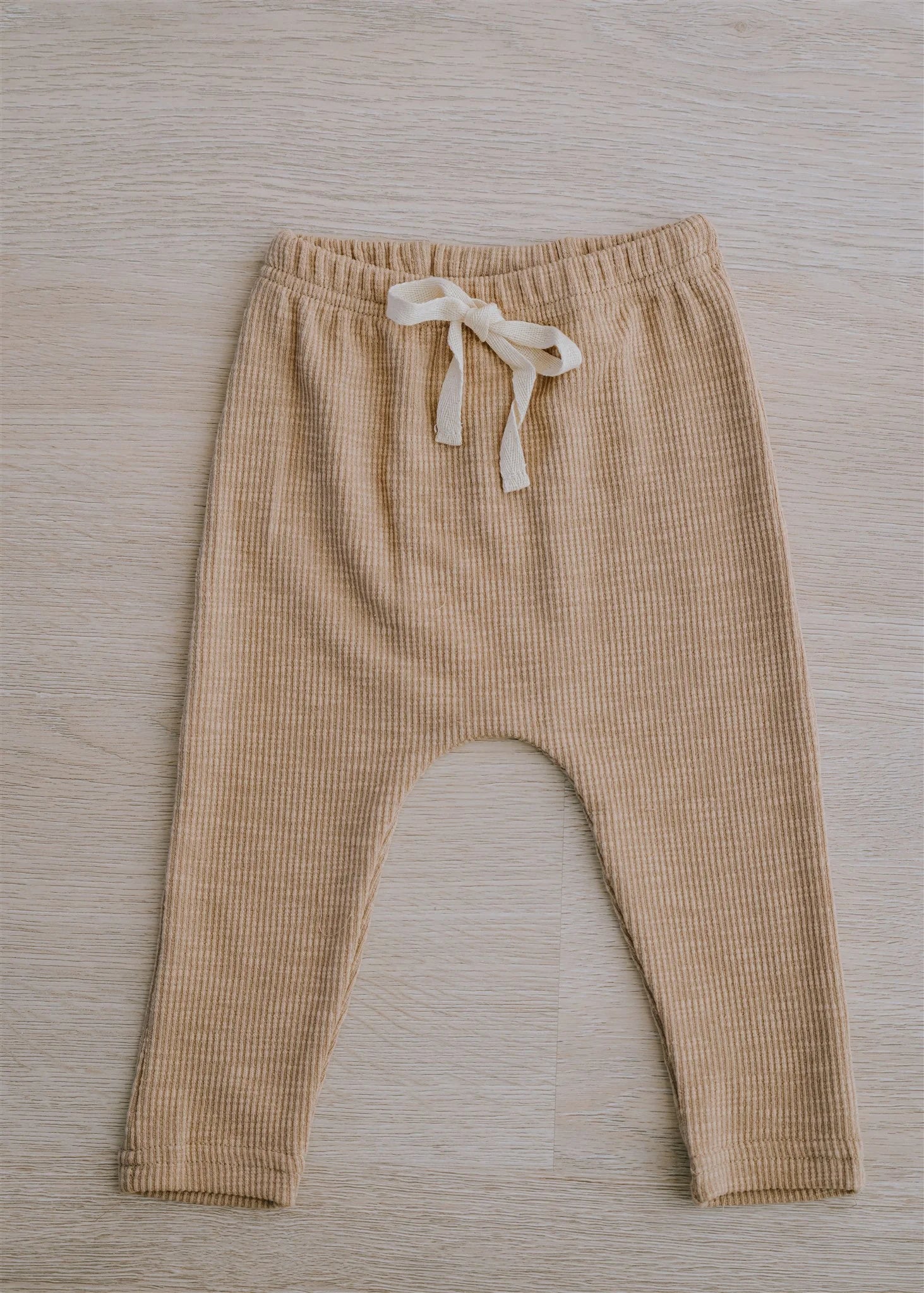 Cotton Drawstring Pants - Beige