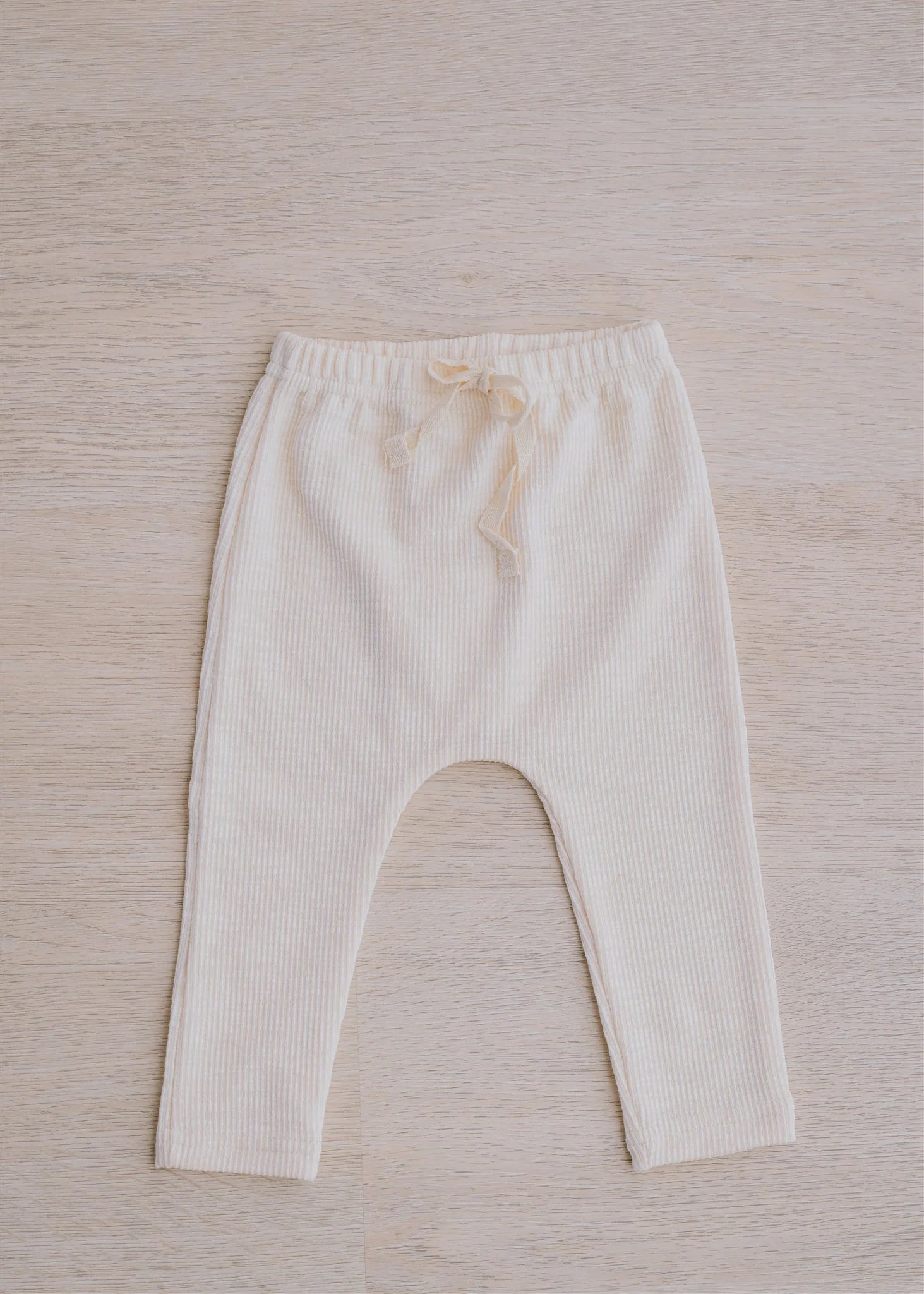 Cotton Drawstring Pants - Cream