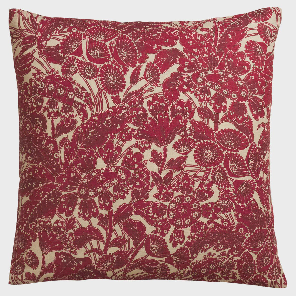 Lucia Linen Euro Pillowcase Set - Crimson