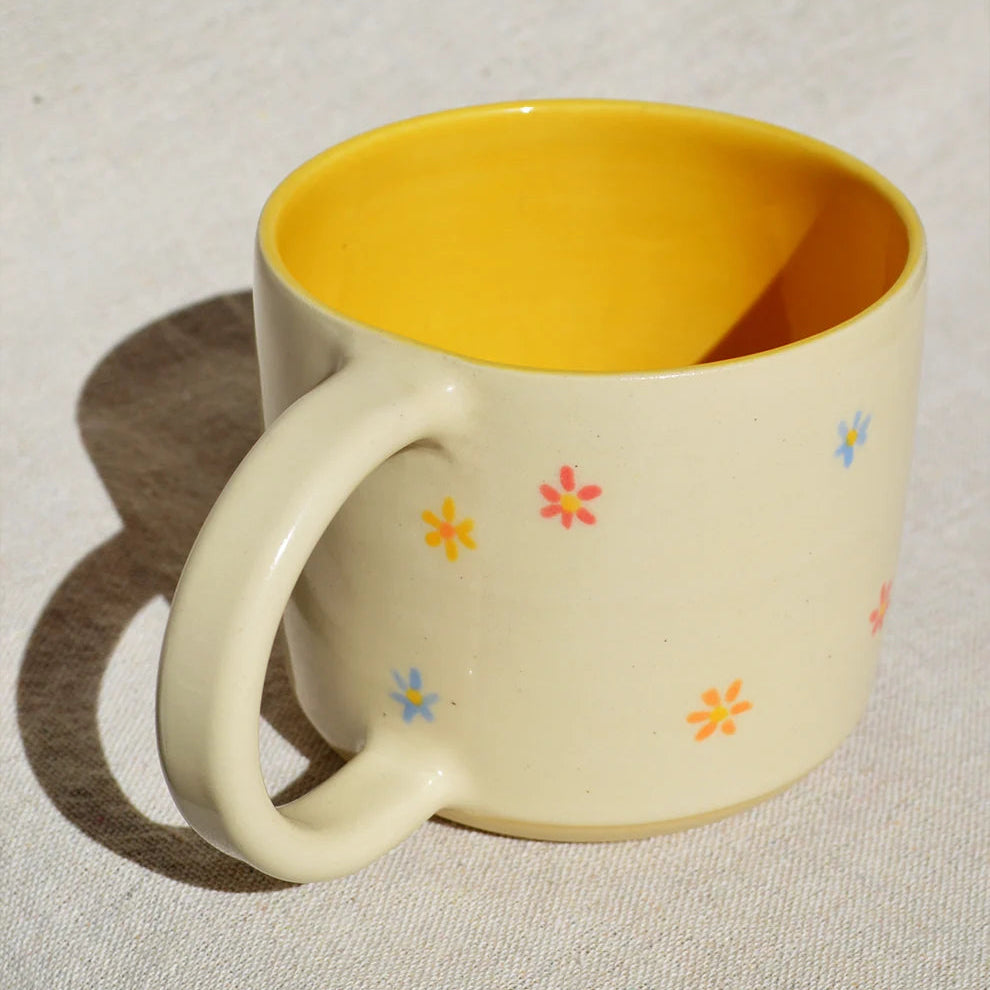 Flower Party Mug - Yellow