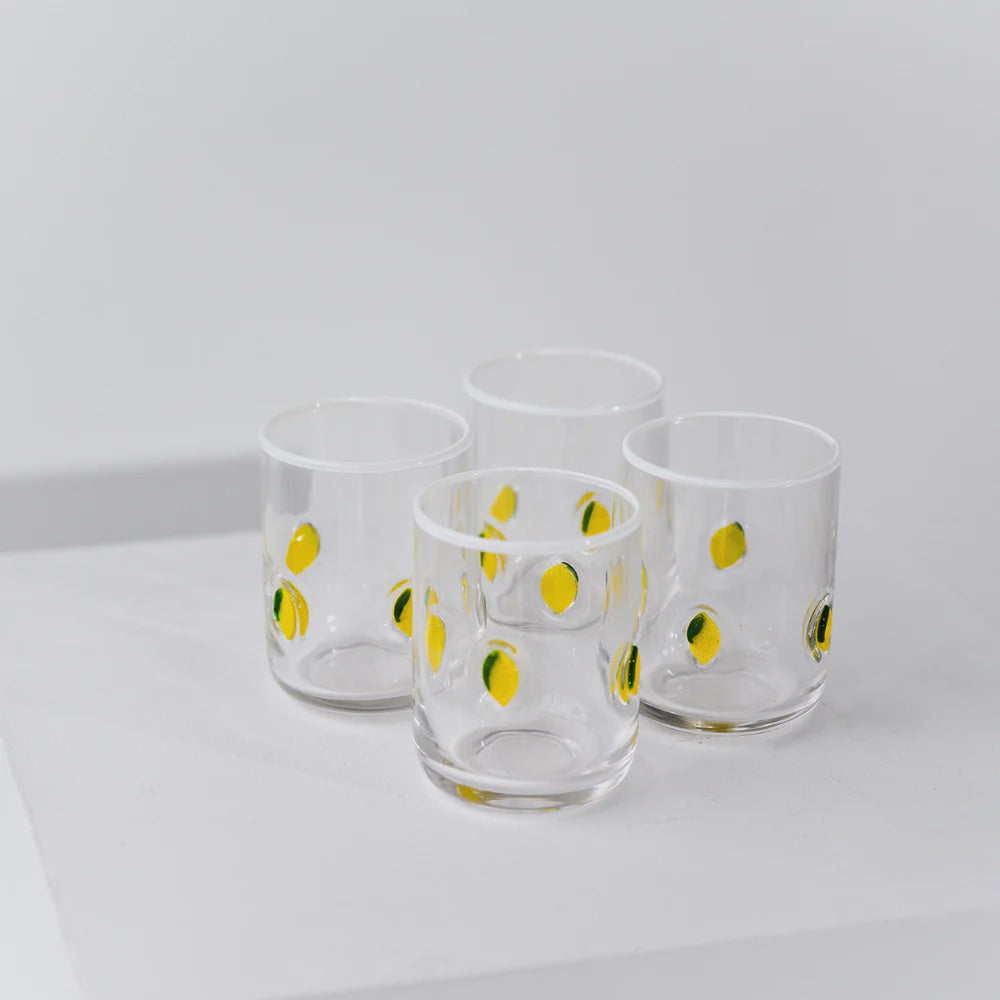 Lemon Icon Glass - Set of 4