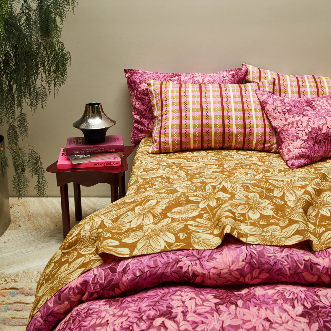 Rikita Linen Pillowcase Set - Rosewater