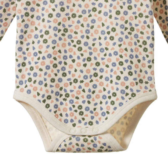 Short Sleeve Bodysuit - Chamomile Blooms
