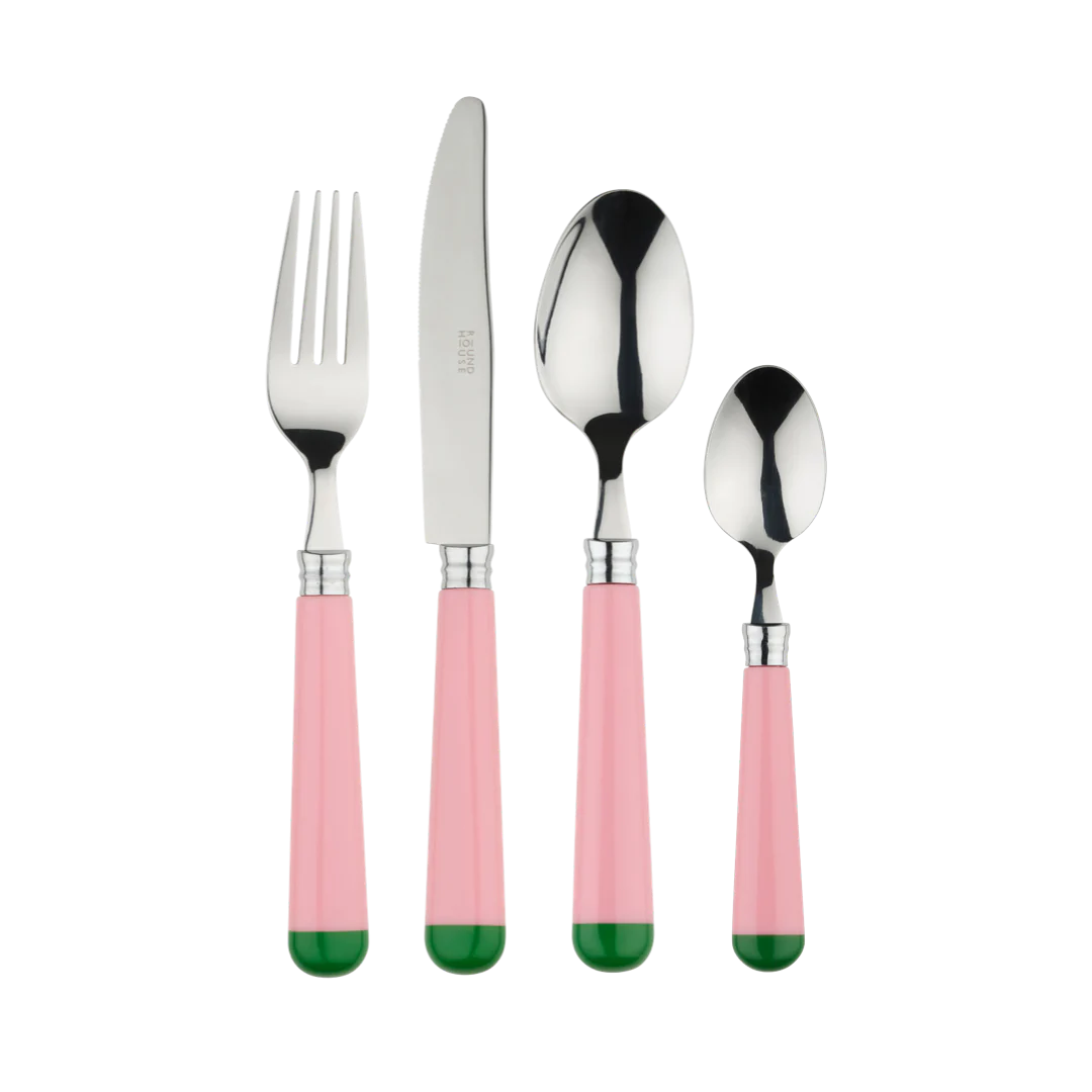 Pink & Green Cutlery Set 16 Piece