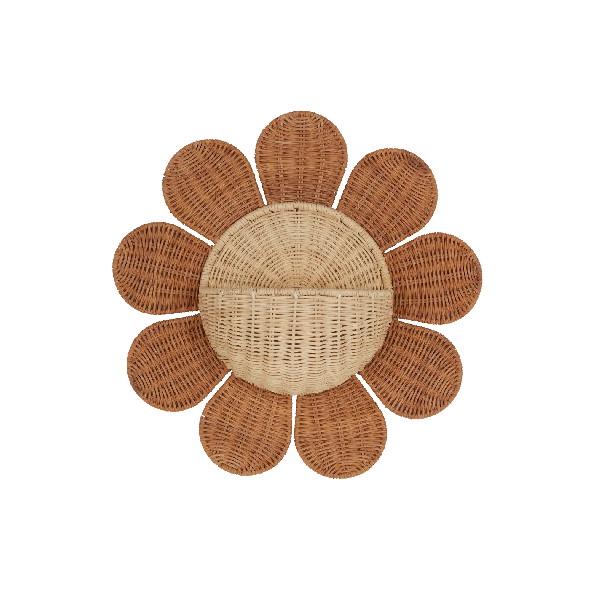 Rattan Daisy Wall Basket