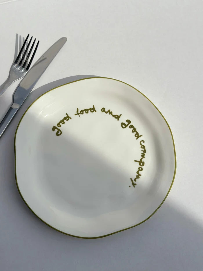 Statement Plate | 'Good Food And Good Company'