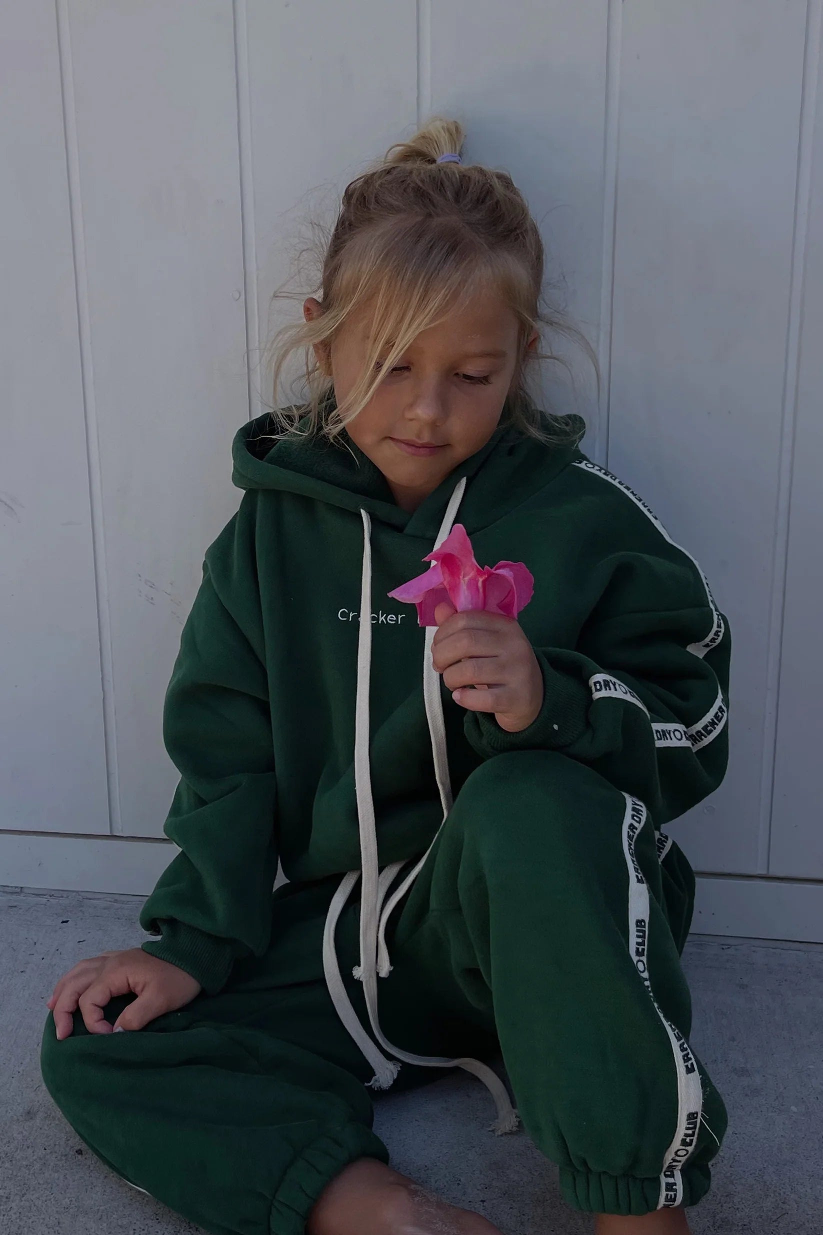 Kids Cloud Racer Hoodie - Forest