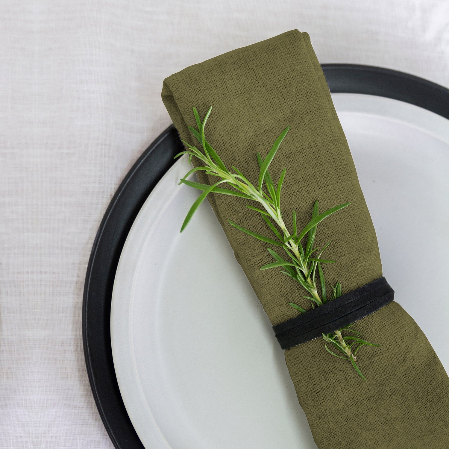 Linen Napkin Set of 4 - Olive