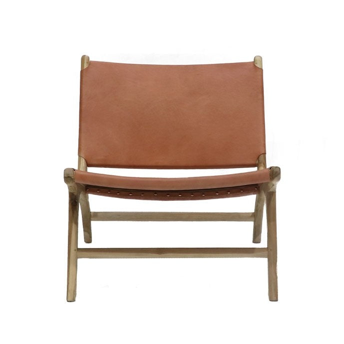 Hyde Leather Low Chair - Tan