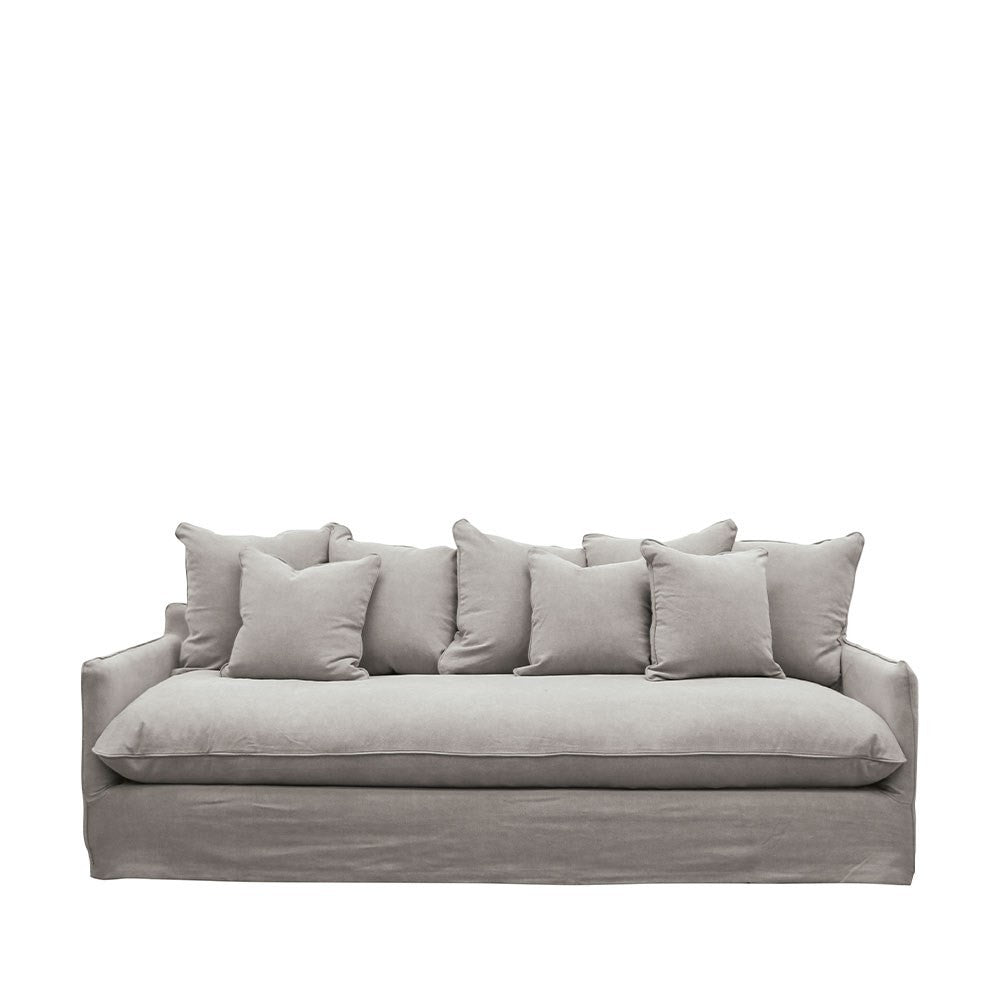 Lotus 3 Seater Slipcover Sofa - Cement