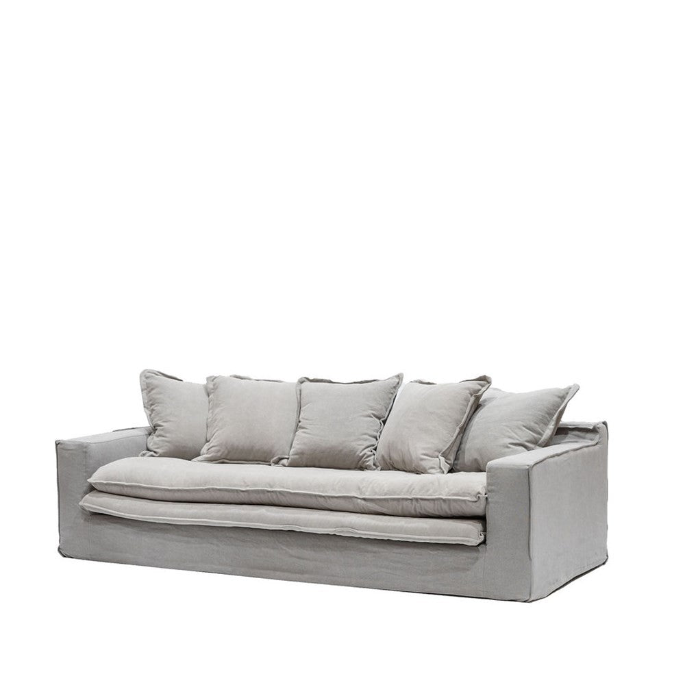 Keely 3 Seater Slipcover Sofa - Cement