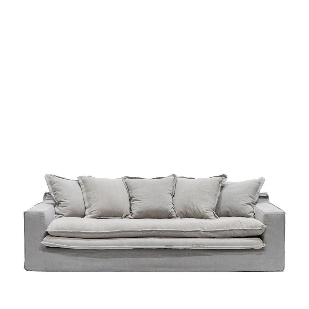 Keely 3 Seater Slipcover Sofa - Cement