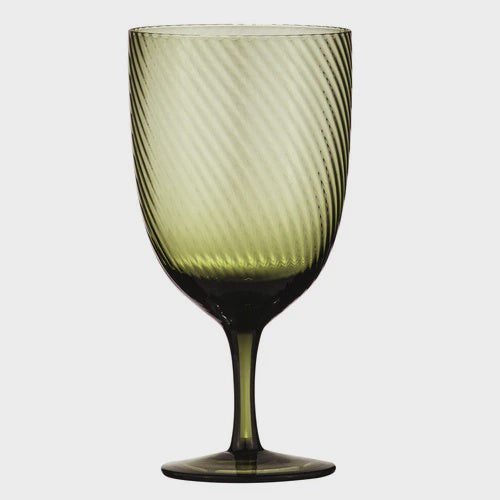 Katrina Olive Green Wine Glass