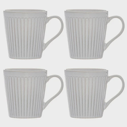 Marguerite White 4pk Mug Set