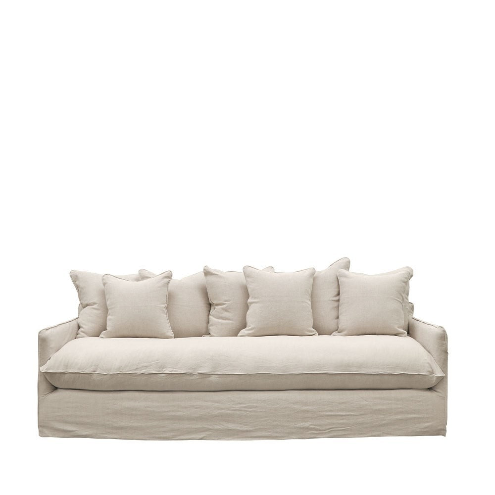 Lotus 3 Seater Slipcover Sofa - Oatmeal