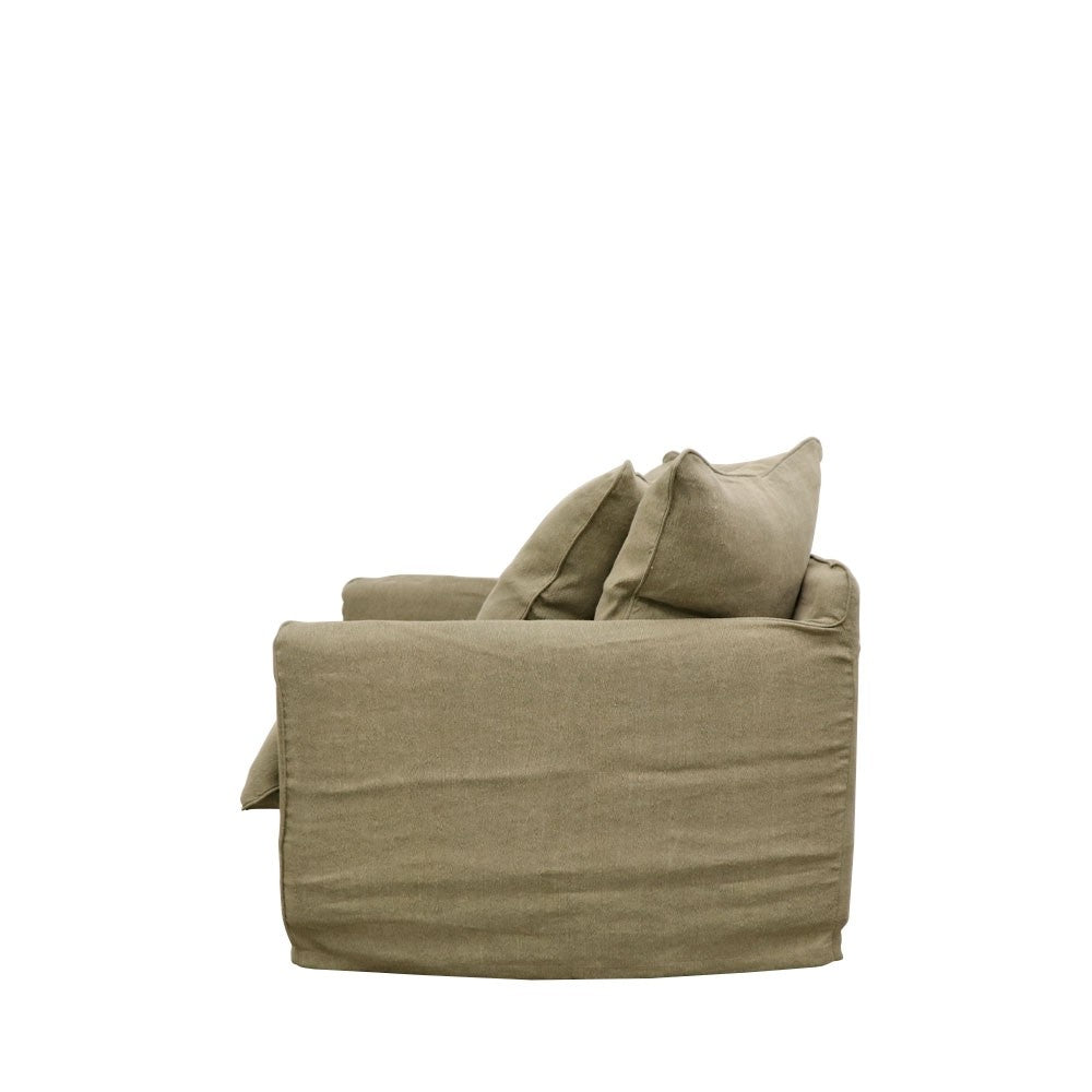 Lotus Slipcover Armchair - Khaki