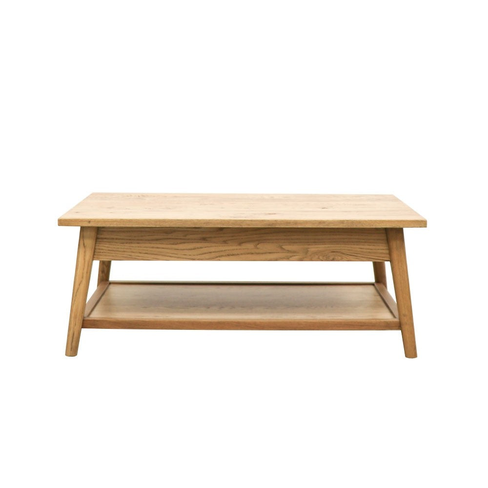 Vassa Oak Rectangle Coffee Table - 2 Drawer