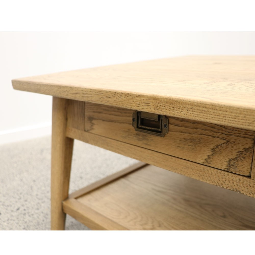 Vassa Oak Rectangle Coffee Table - 2 Drawer