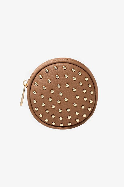 Poppy Studded Pouch - Tan