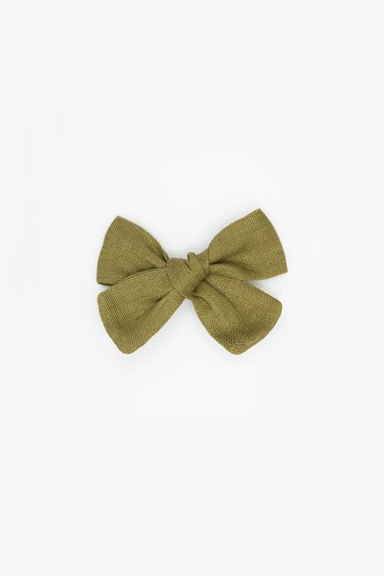 Bow Clip - Linen Moss