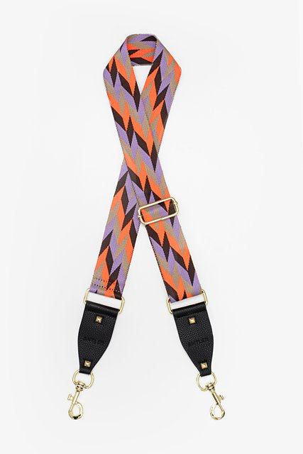 Bag Strap - OJ & Lilac Chevron