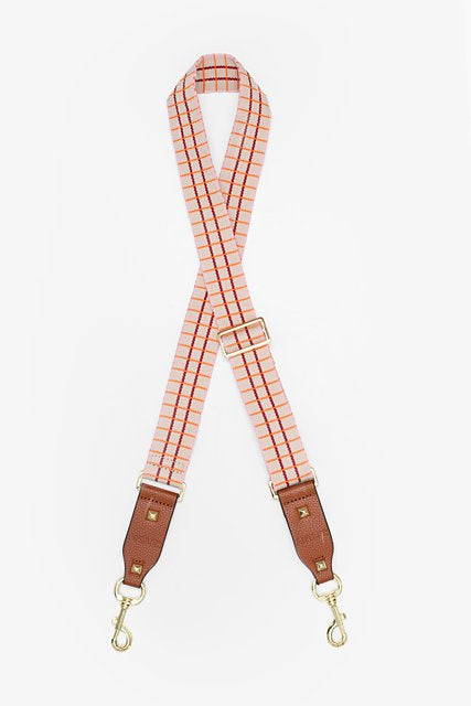 Bag Strap - Pink, Red & OJ Grid