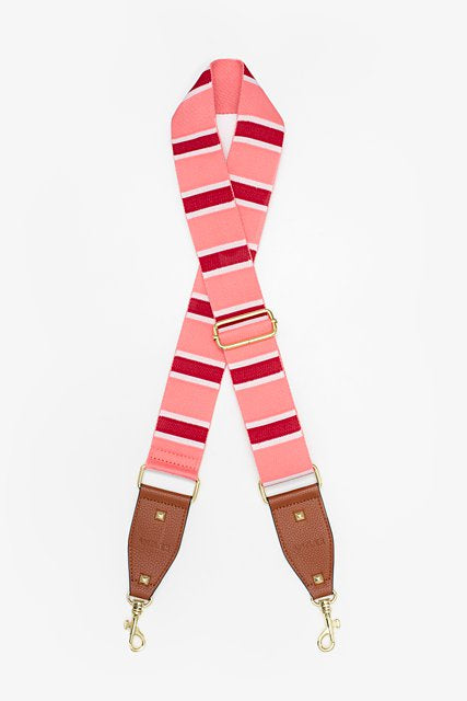 Bag Strap - Pink & Red Stripe