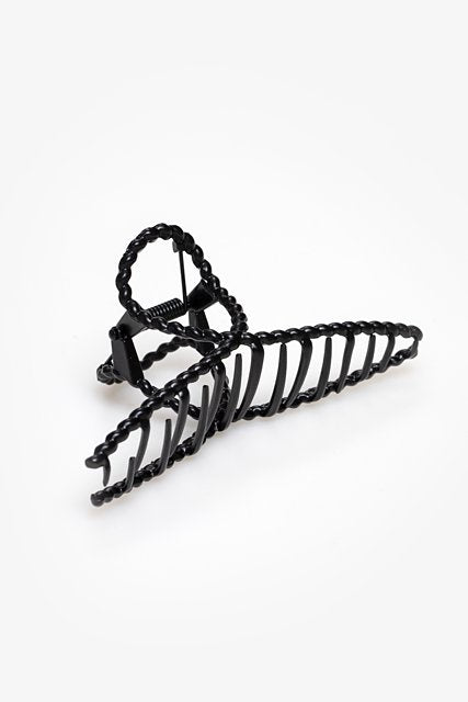 Black Metal Claw Clip - Twist