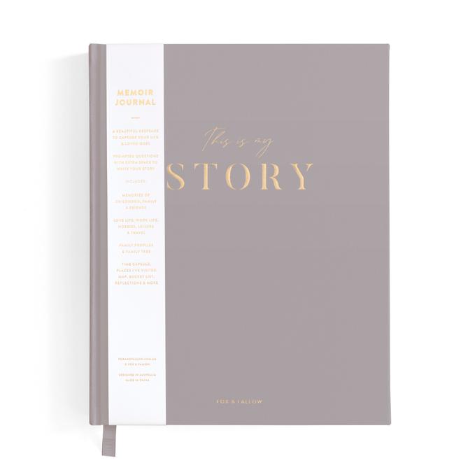 My Story Memoir Journal - Grey