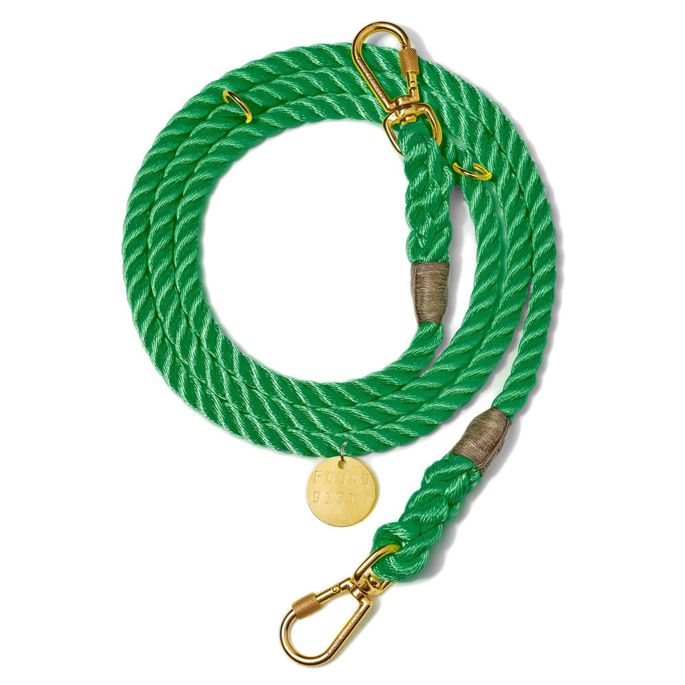 Miami Green - Rope Leash - Adjustable