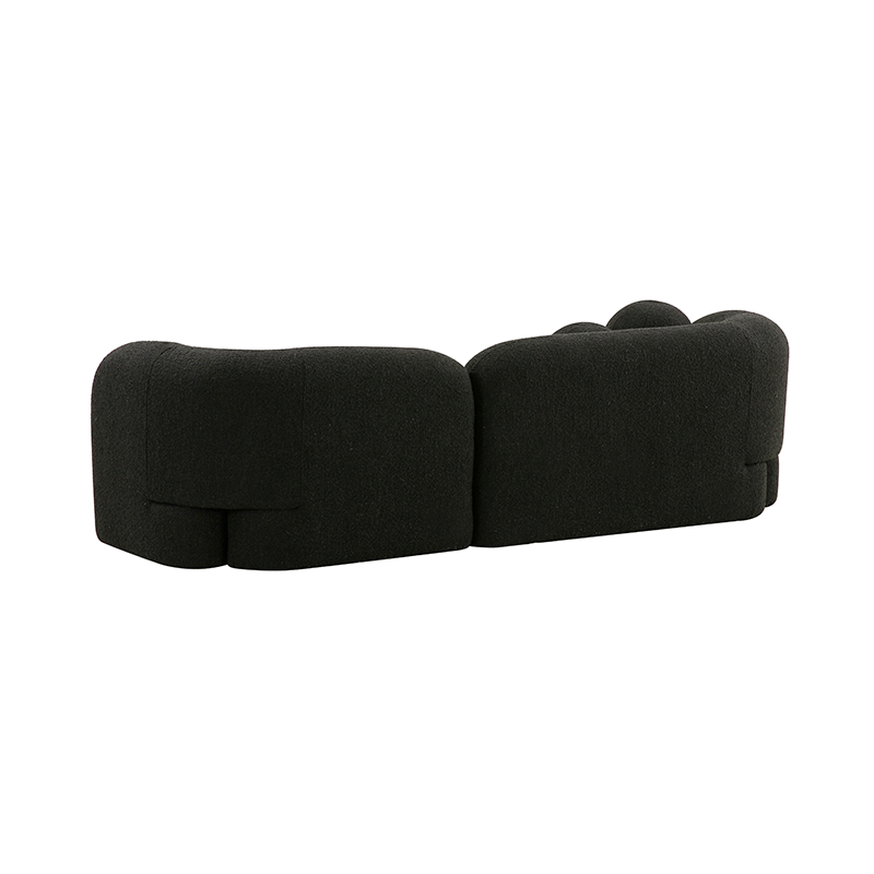 Bubble 3 Seater Couch - Black Boucle