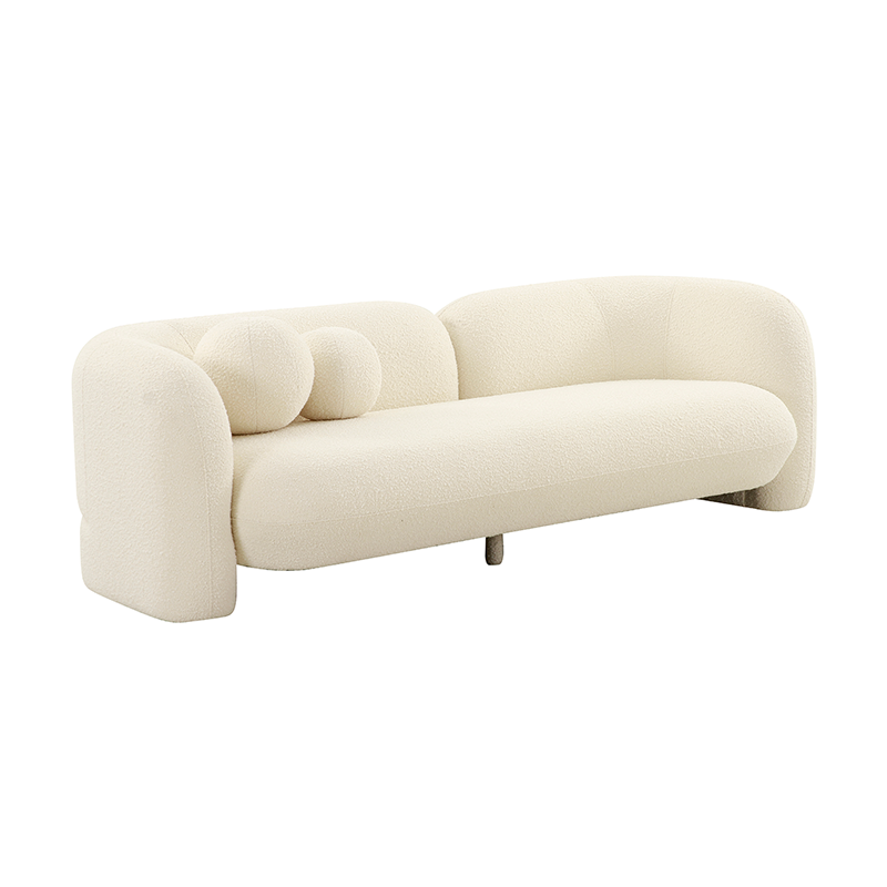 Bubble 3 Seater Couch - Ivory Boucle