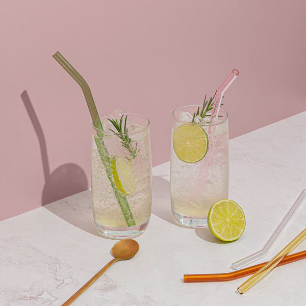 Reusable Glass Straws – Multi-coloured