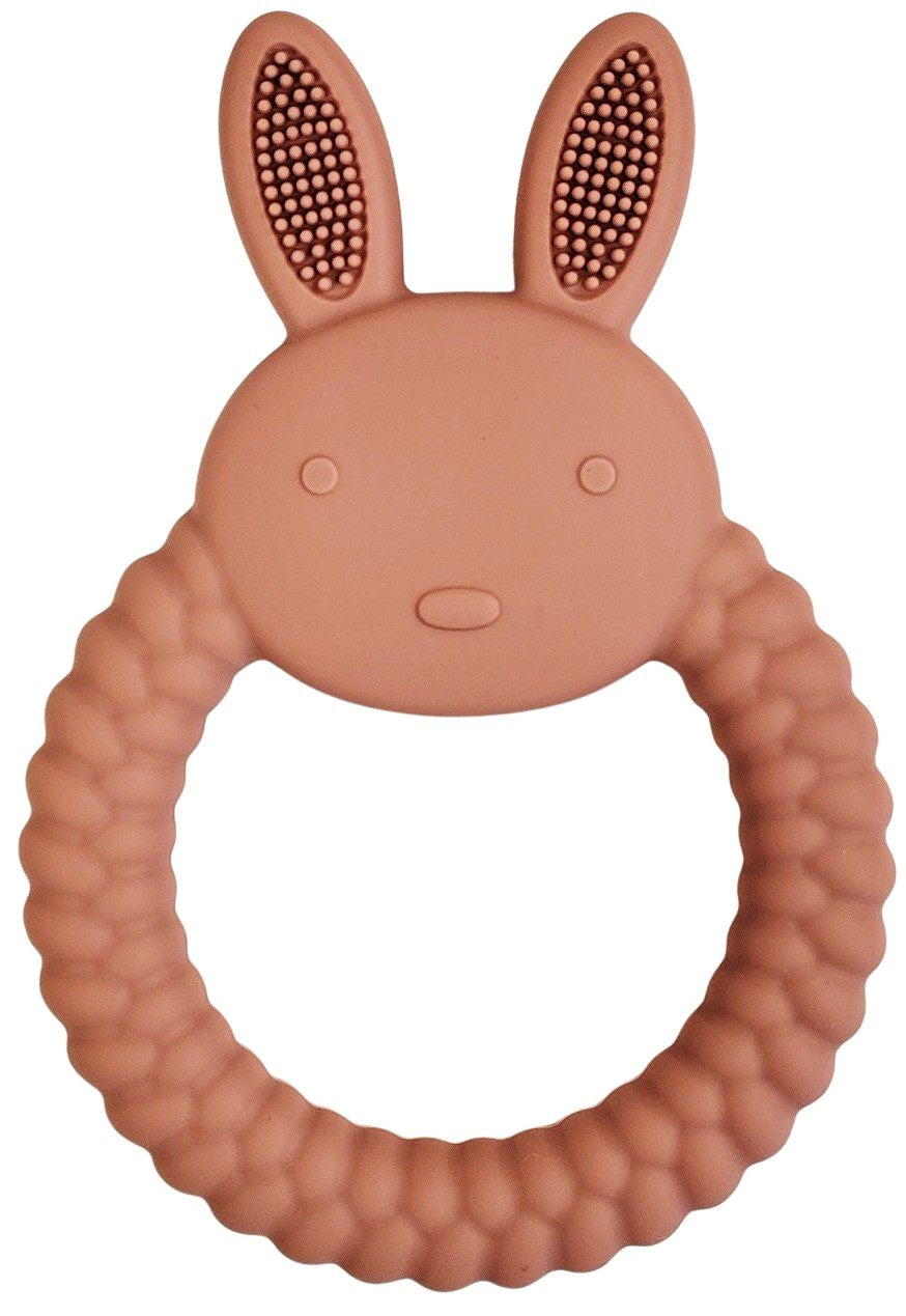 Bunny Teether Ring - Pink