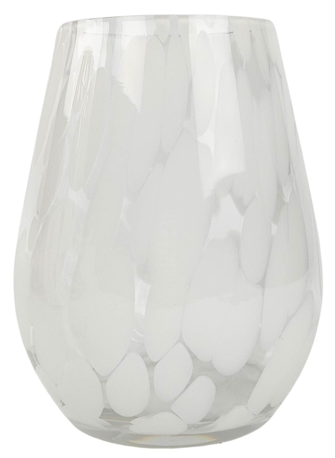 Tommy Speckle Glass Vase White - Med
