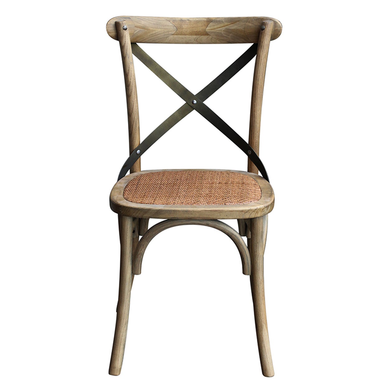 Vienna Elm Chair -  With Metal Crossback